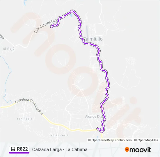 R822 Bus Line Map