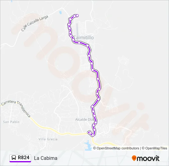 R824 Bus Line Map