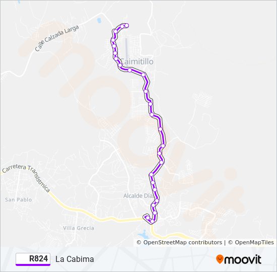 R824 bus Line Map