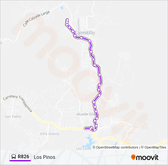 R826 Bus Line Map