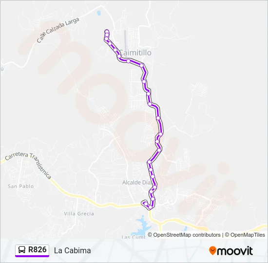R826 Bus Line Map