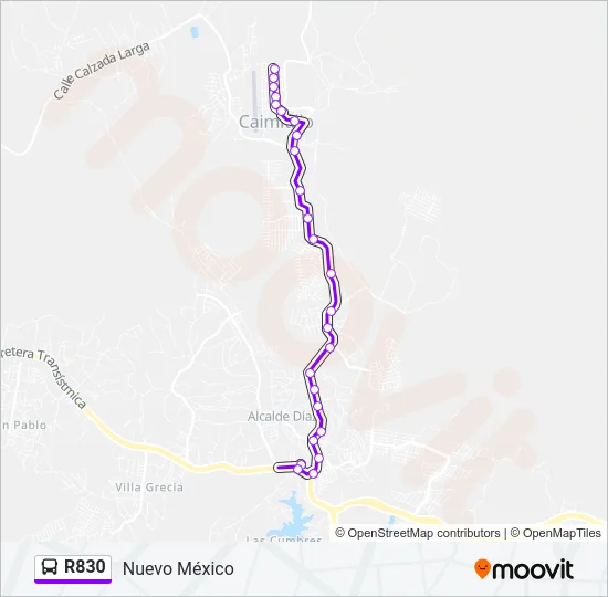 R830 Bus Line Map