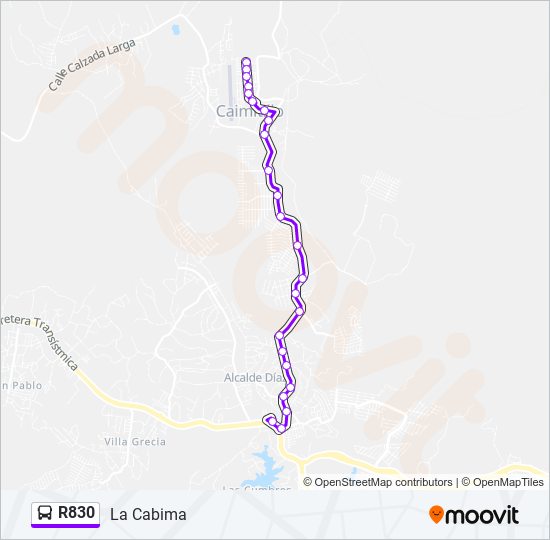 R830 bus Line Map