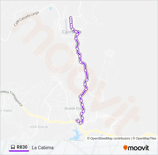 R830 Bus Line Map