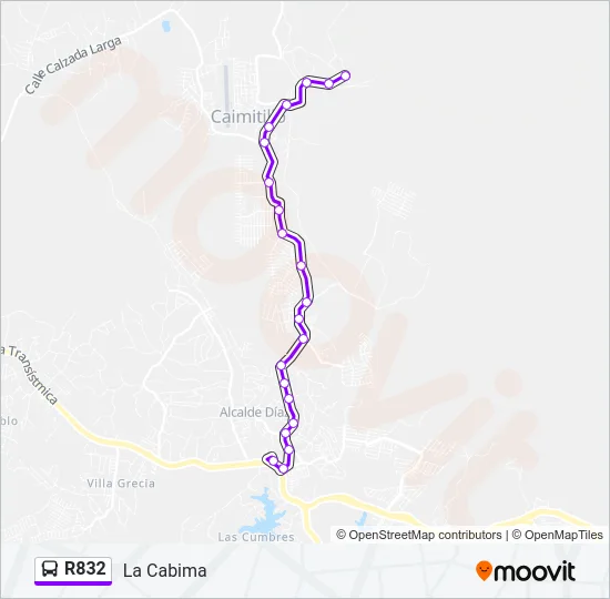 R832 Bus Line Map
