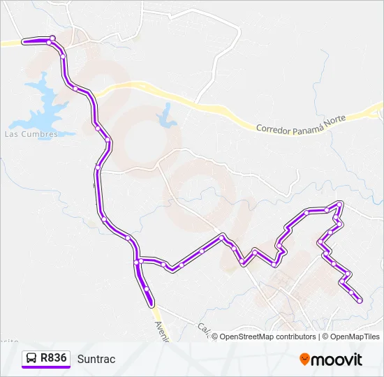 R836 Bus Line Map