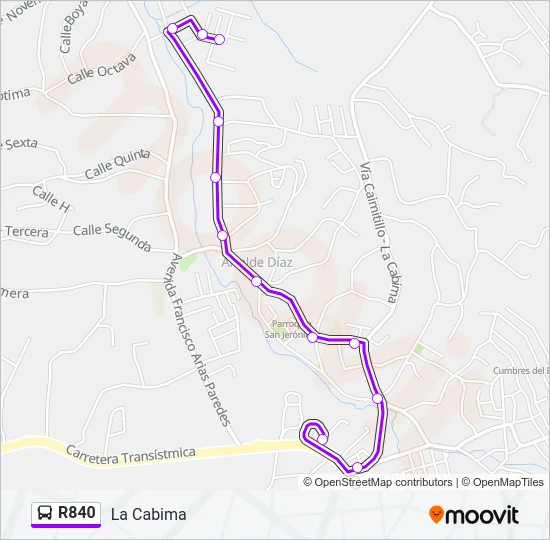 R840 Bus Line Map