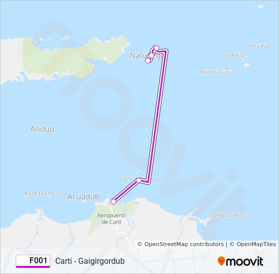 F001 ferry Line Map