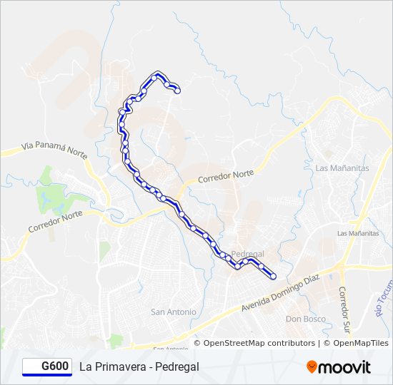G600 bus Line Map