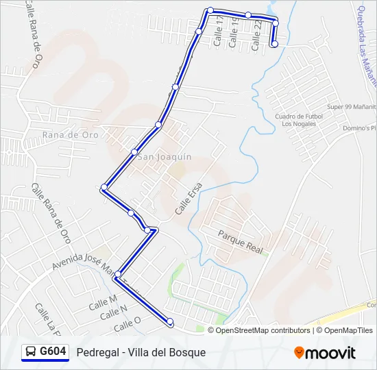 G604 Bus Line Map
