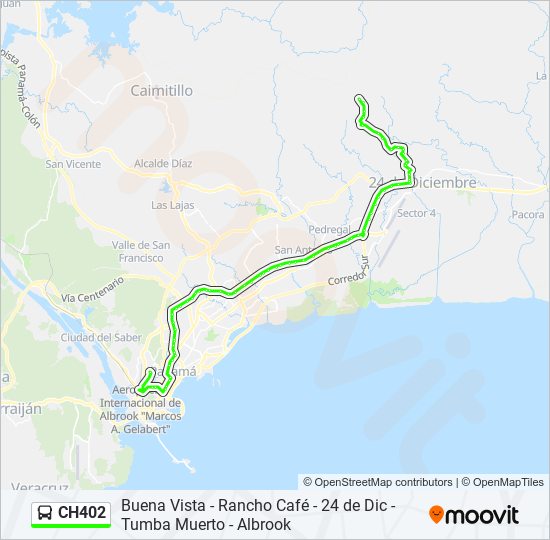 CH402 bus Line Map