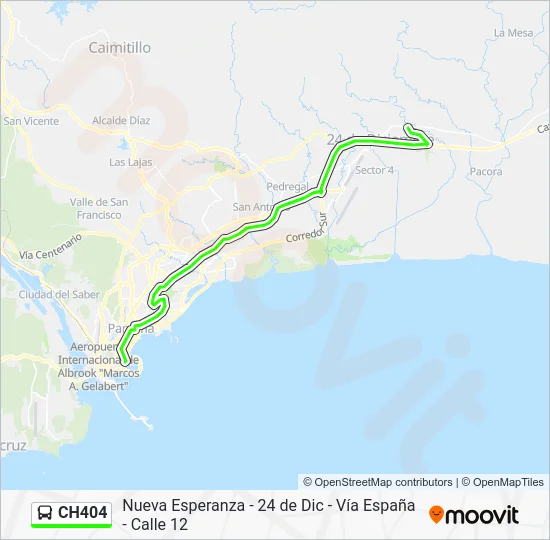 CH404 Bus Line Map