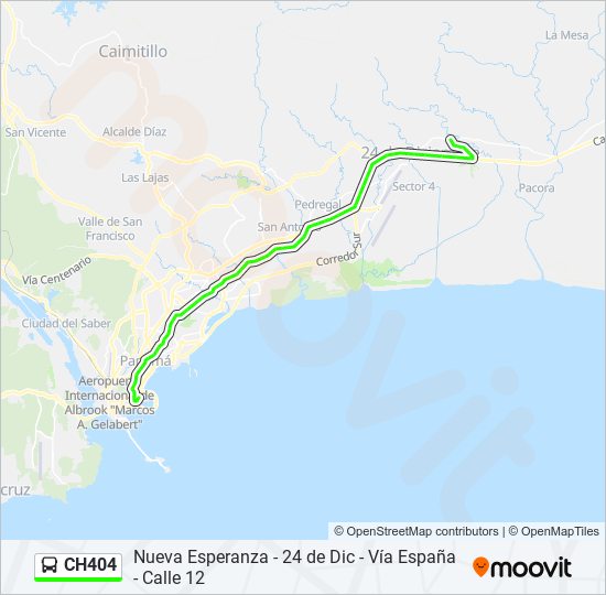 CH404 bus Line Map