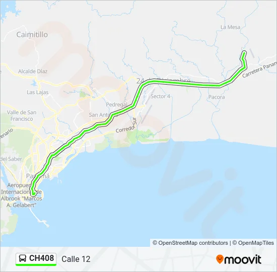 CH408 Bus Line Map