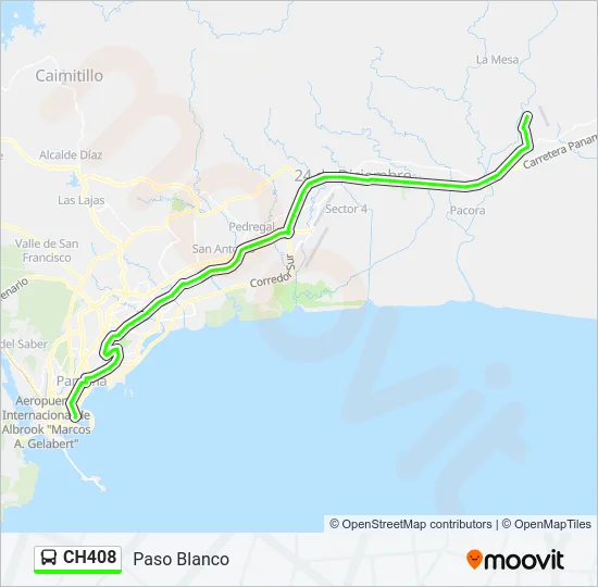 CH408 Bus Line Map