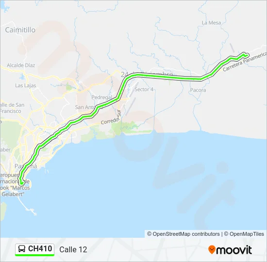 CH410 Bus Line Map