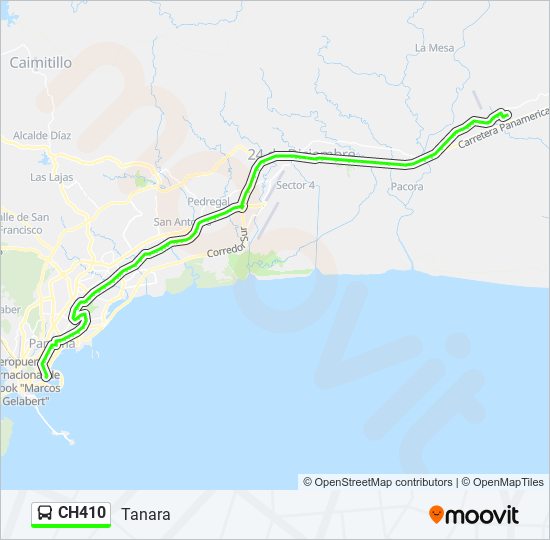 CH410 bus Line Map