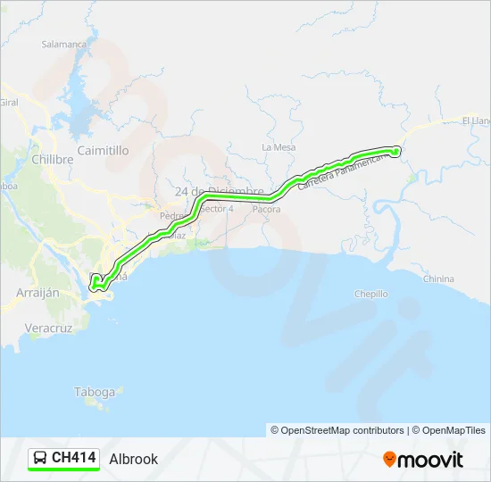 CH414 Bus Line Map