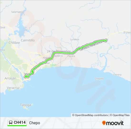 CH414 Bus Line Map