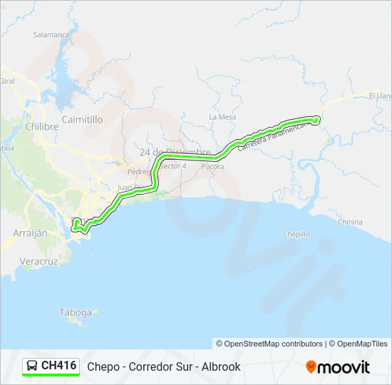 CH416 Bus Line Map