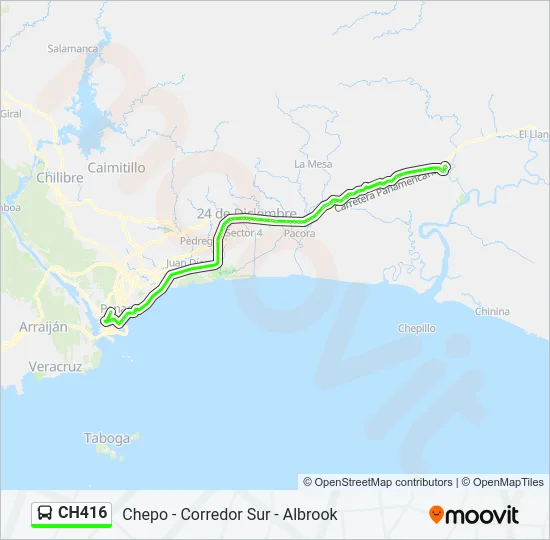 CH416 Bus Line Map