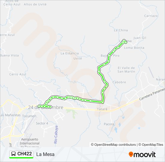 CH422 bus Line Map