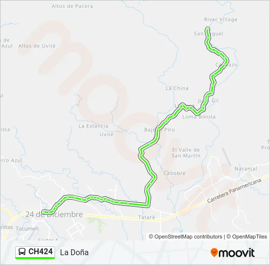CH424 Bus Line Map