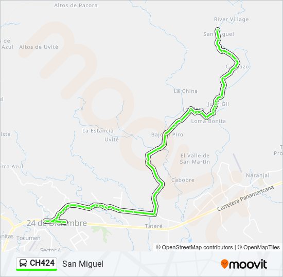 CH424 bus Line Map