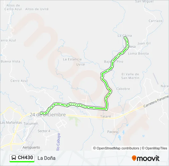 CH430 Bus Line Map