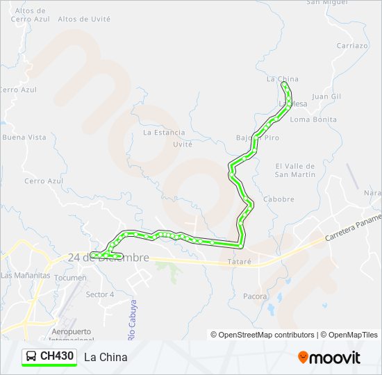 CH430 bus Line Map