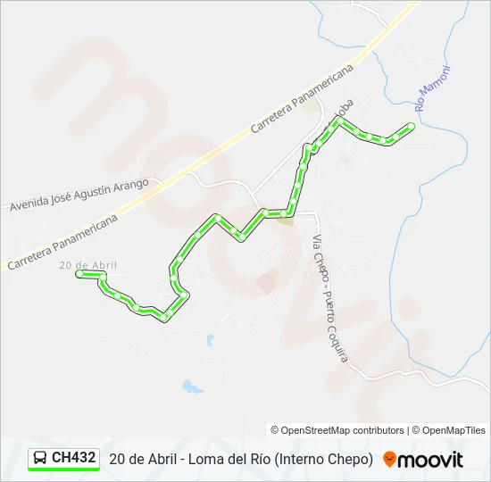 CH432 Bus Line Map