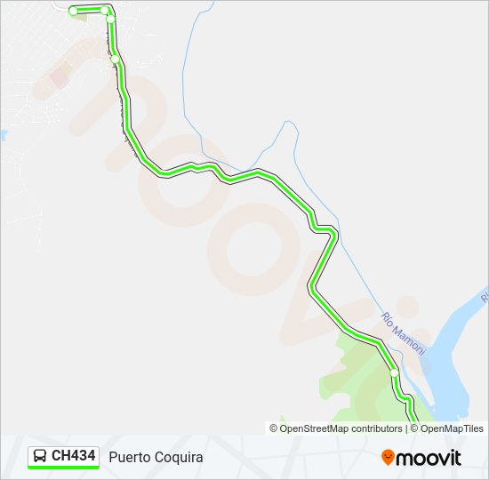 Mapa de CH434 de autobús