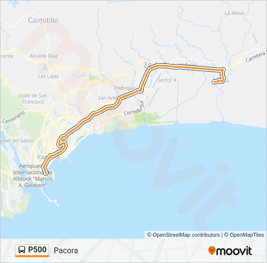 P500 Bus Line Map