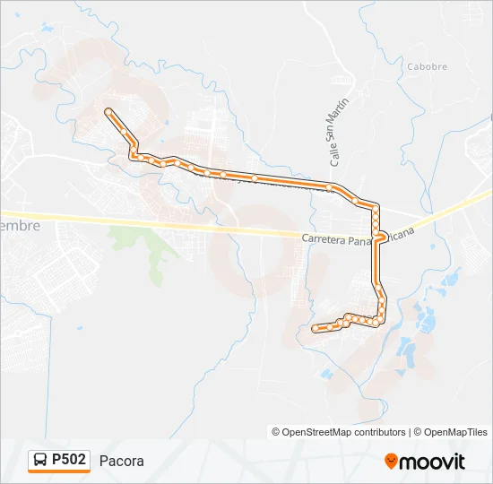 P502 Bus Line Map