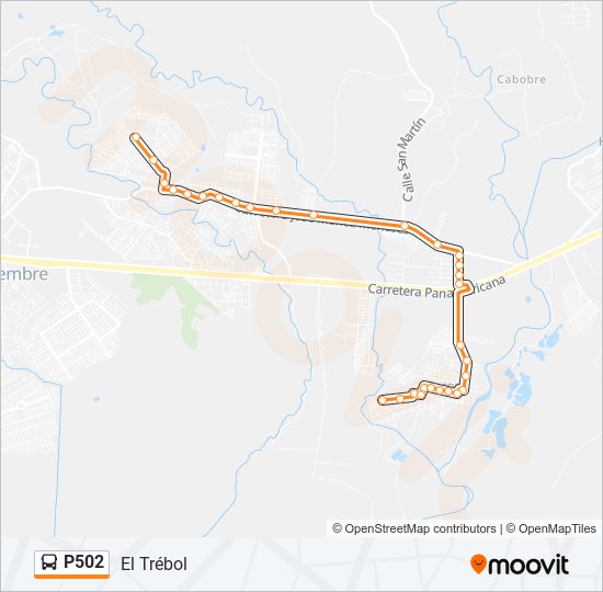 P502 bus Line Map