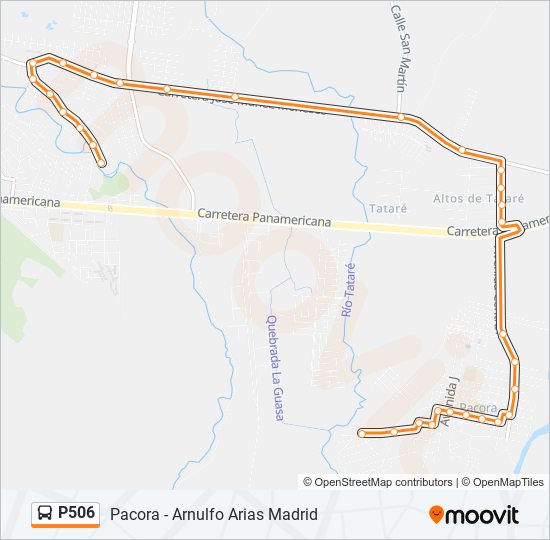 P506 bus Line Map