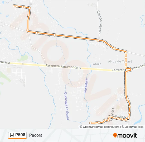 P508 Bus Line Map