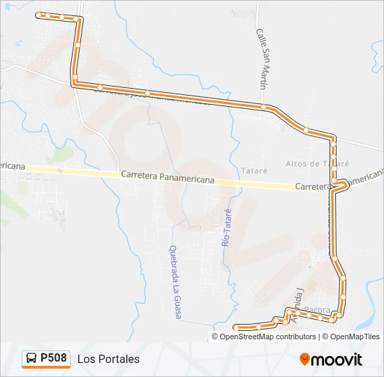 P508 Bus Line Map
