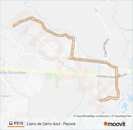 P510 Bus Line Map