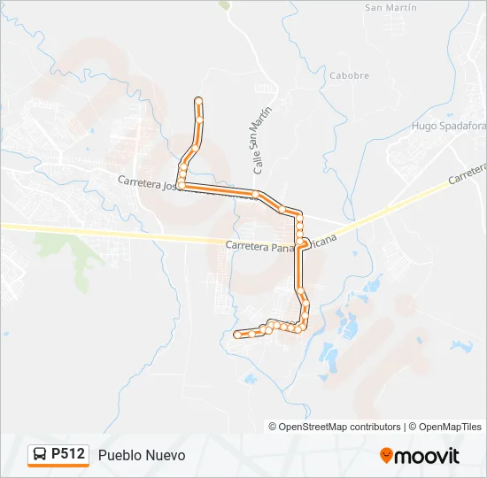 P512 Bus Line Map