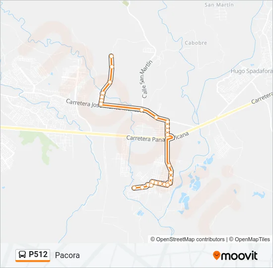 P512 Bus Line Map
