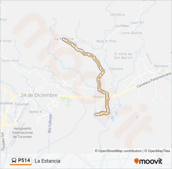 P514 Bus Line Map