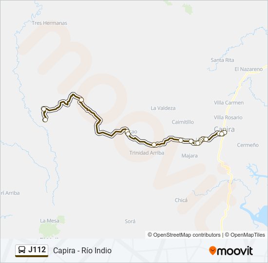 J112 bus Line Map