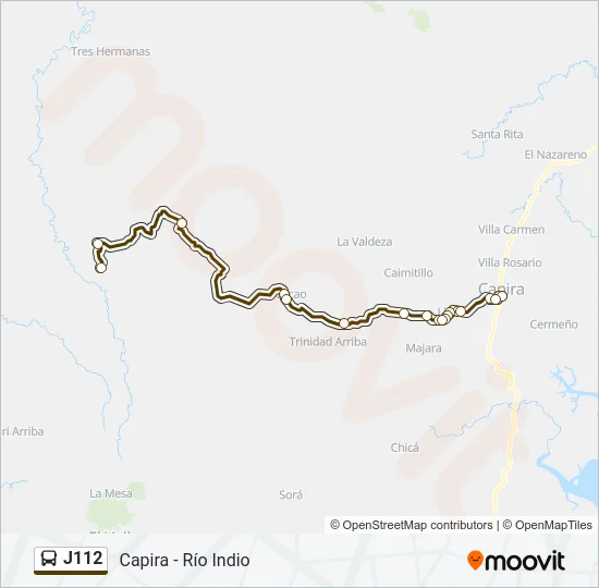 J112 Bus Line Map