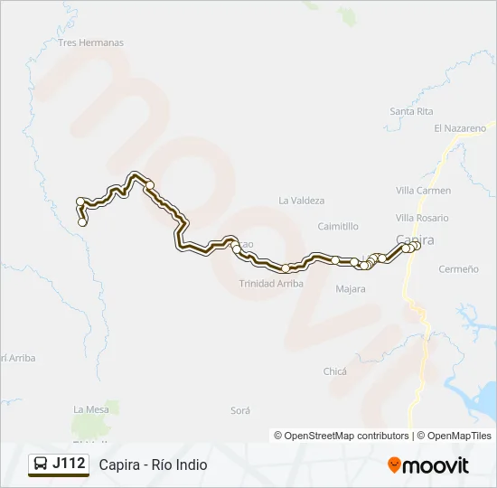 J112 Bus Line Map