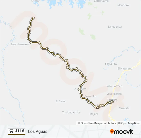 J116 Bus Line Map