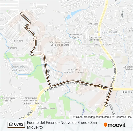 Q702 Bus Line Map