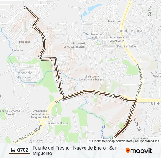 Q702 Bus Line Map