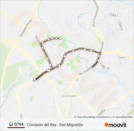 Q704 Bus Line Map