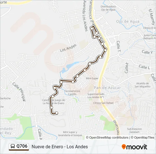 Q706 Bus Line Map